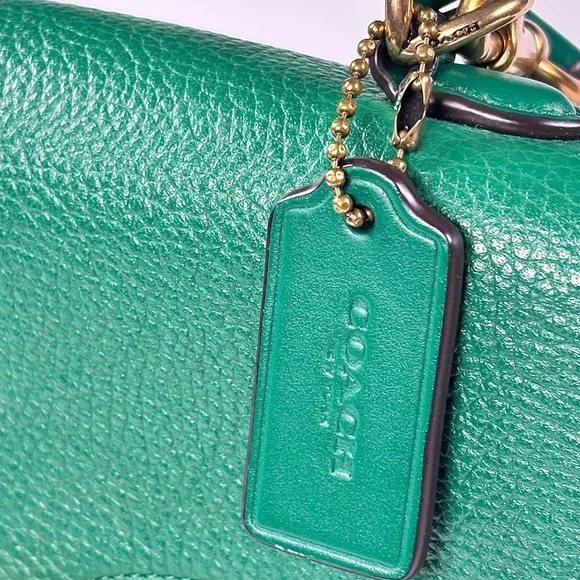Coach Emerald Green tabby 20 Leather Satchel - Picture 3 of 16